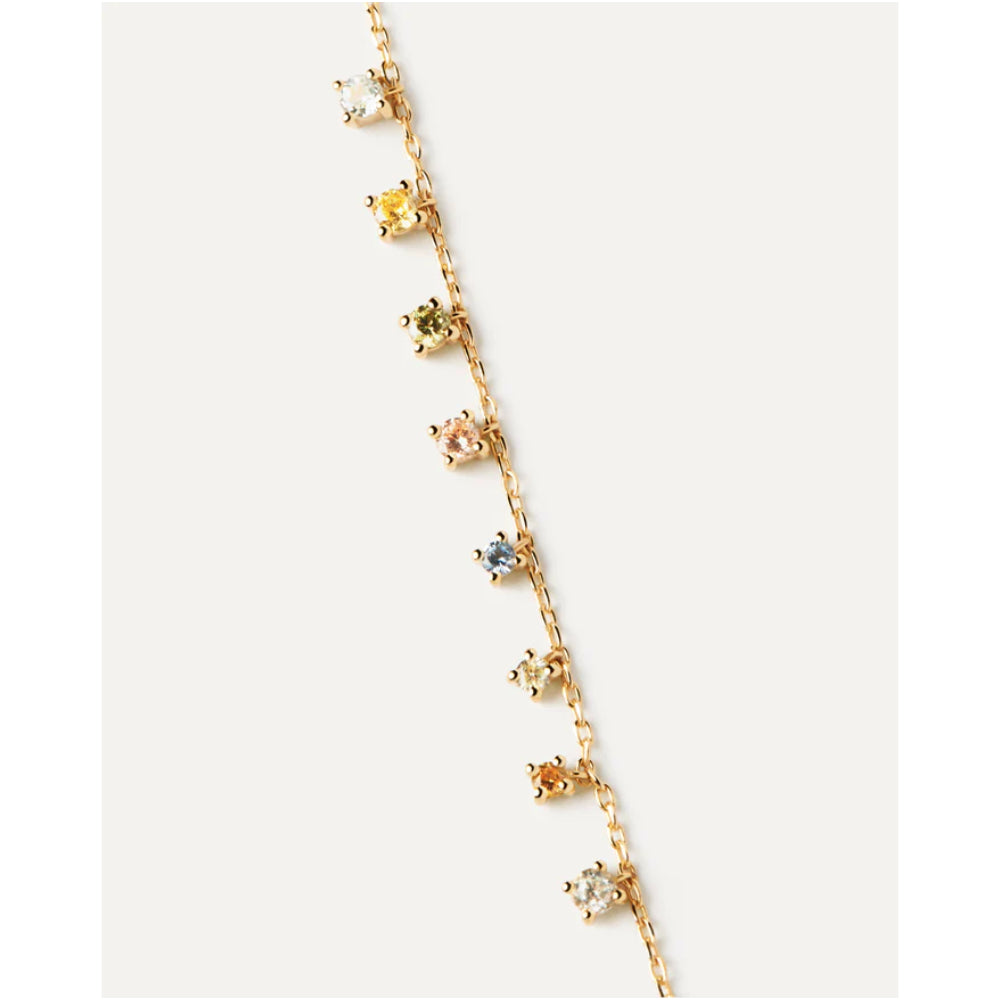 co01-839-u rainbow salsa gold plated silver necklace