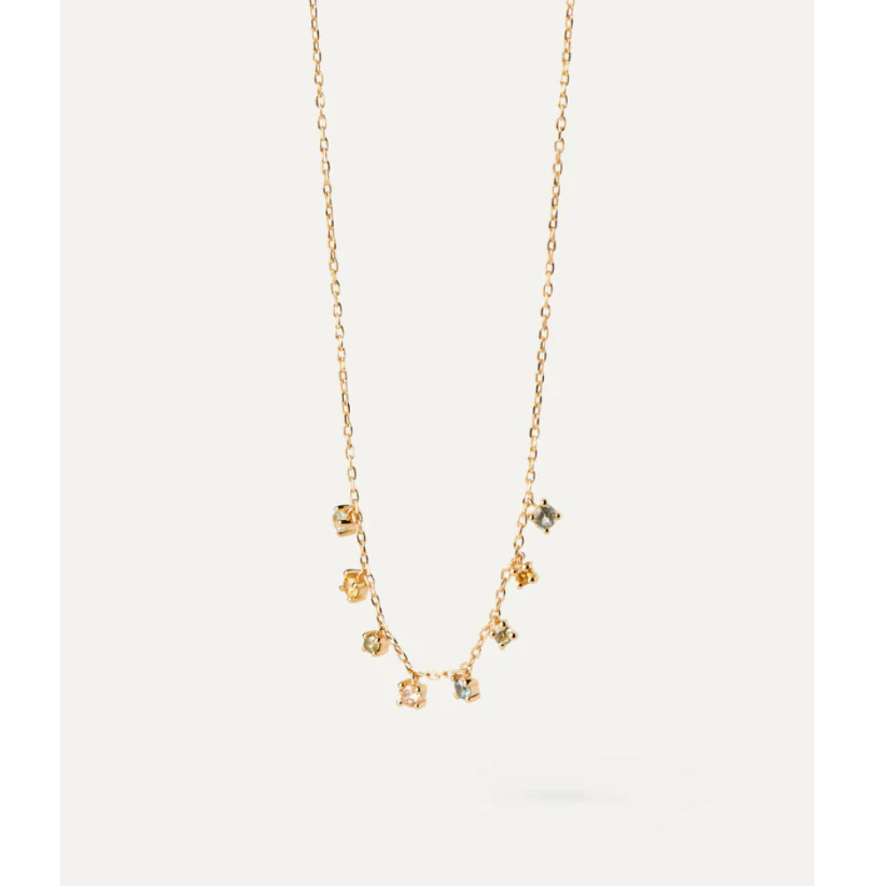 co01-839-u rainbow salsa gold plated silver necklace