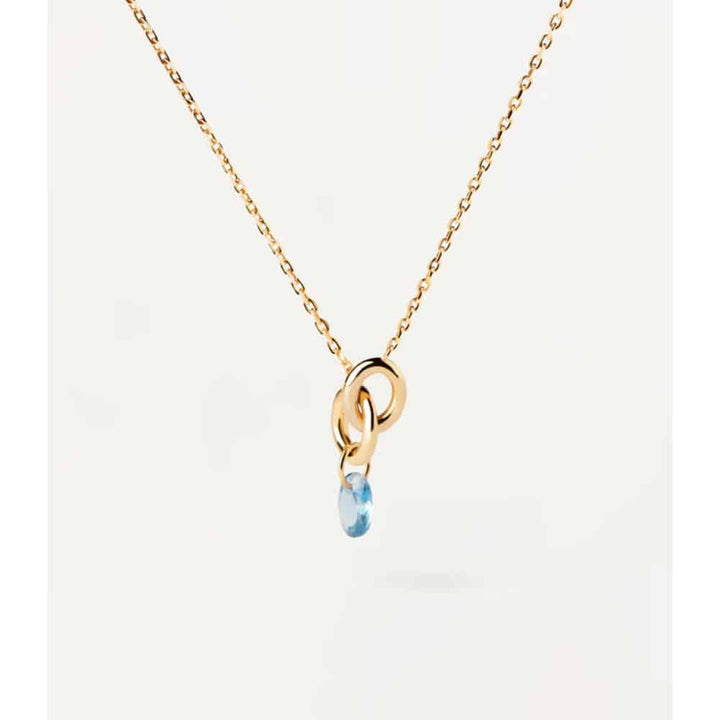 co01-842-u lily blue necklace in gold-plated silver
