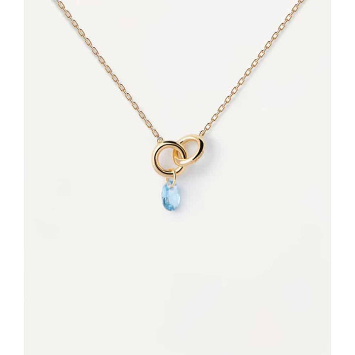 co01-842-u lily blue necklace in gold-plated silver