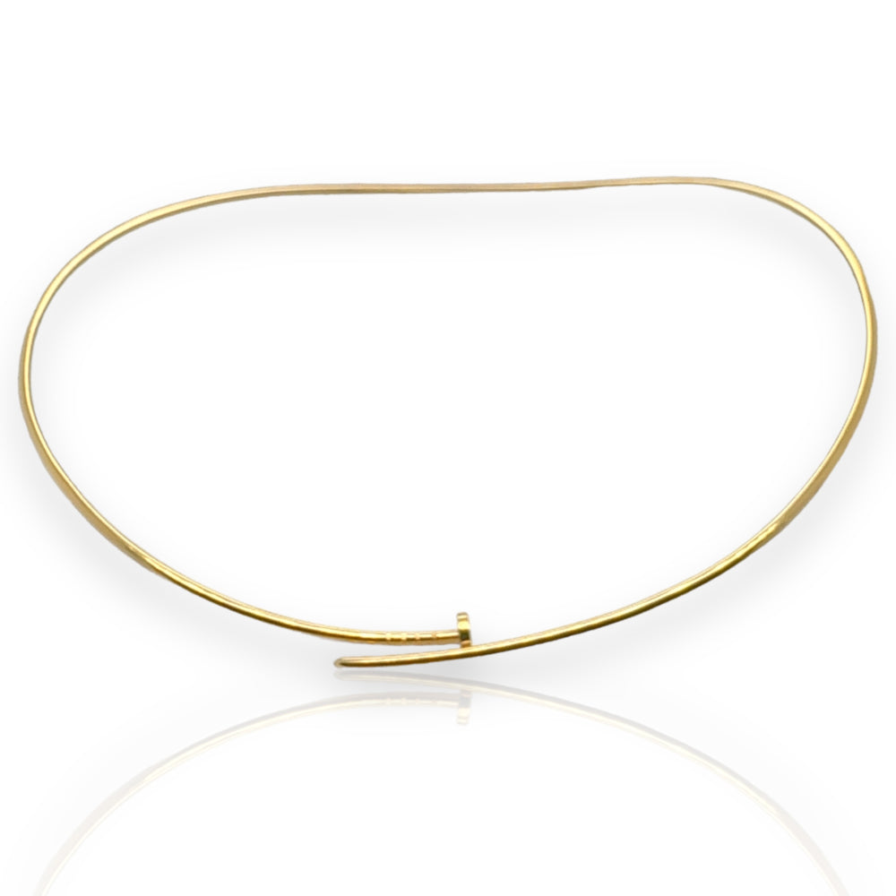 18kt gold nail-shaped choker
