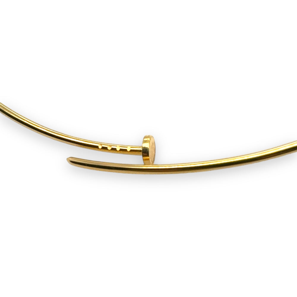 18kt gold nail-shaped choker