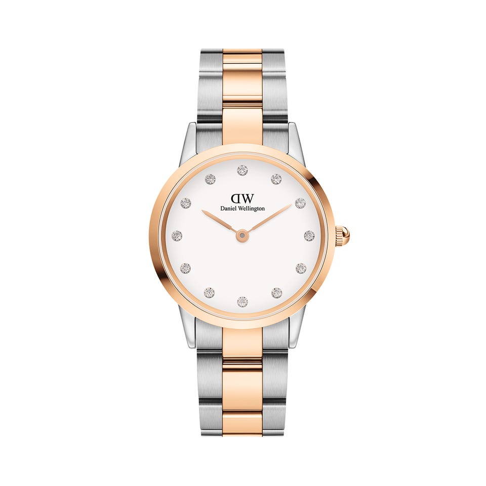 DW00100358 LINK WATCH ROSE GOLD & SILVER 32MM