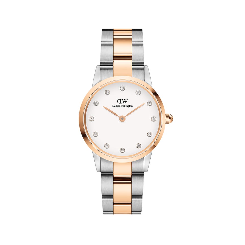 DW00100359 LINK WATCH ROSE GOLD & SILVER 28MM