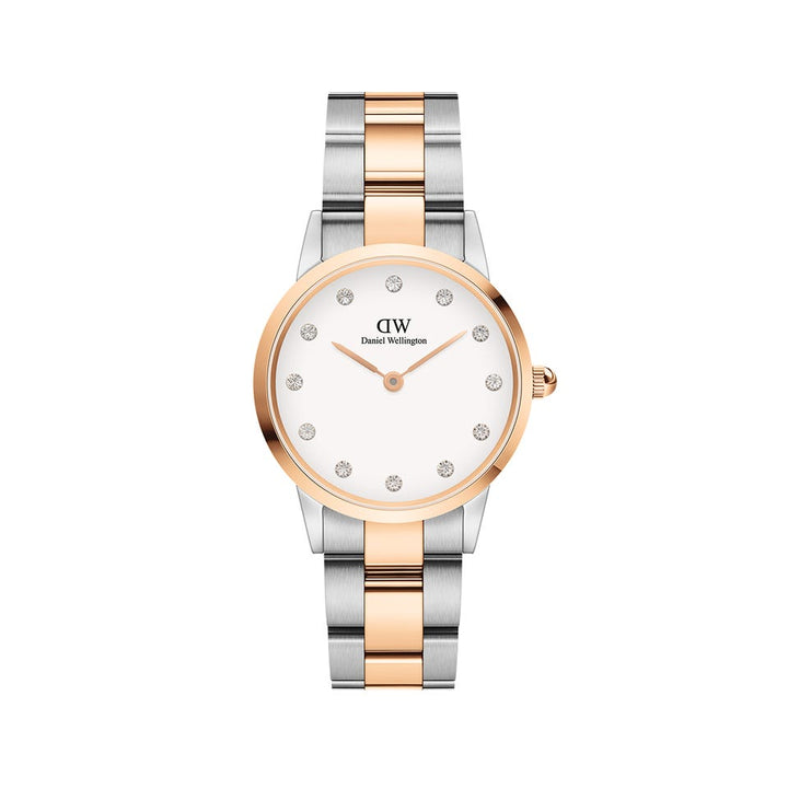 DW00100359 LINK WATCH ROSE GOLD & SILVER 28MM