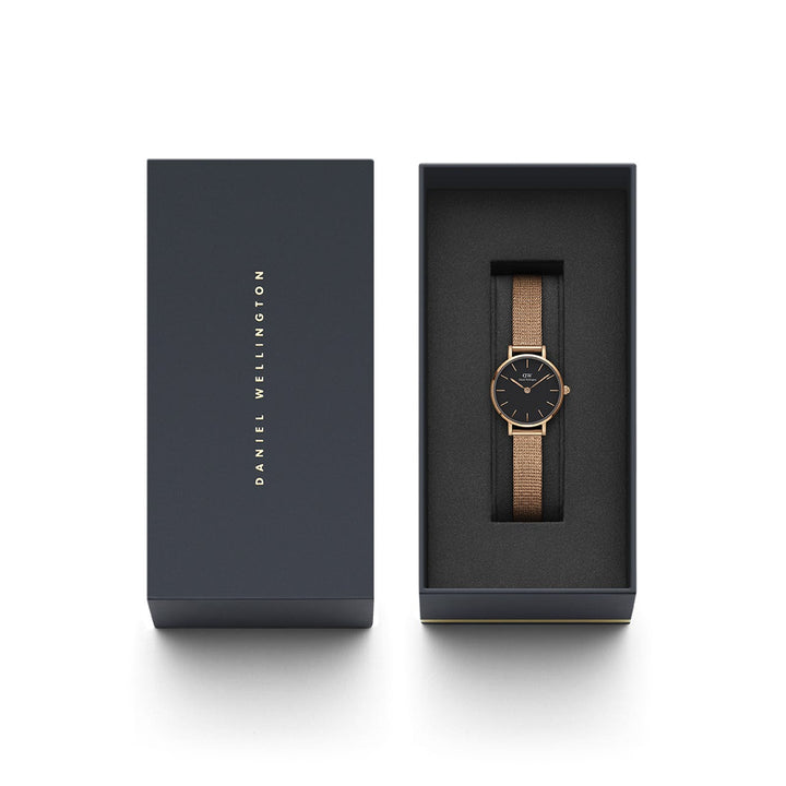 DW00100440 PETITE PRESSED MELROSE ROSE GOLD 24MM