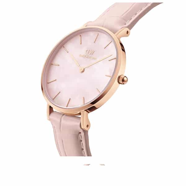 dw00100511 petite mother of pearl rose gold 28mm