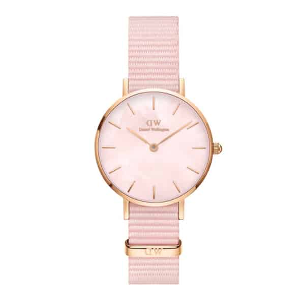 dw00100512 petite mother of pearl rose gold 28mm