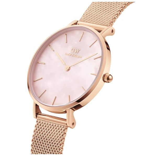 DW00100513 petite mother of pearl rose gold 28mm