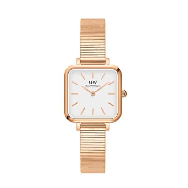 dw00100517 quadro studio rose gold 22x22mm