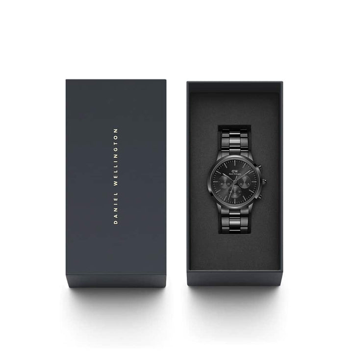 dw00100642 iconic chronograph 42mm black