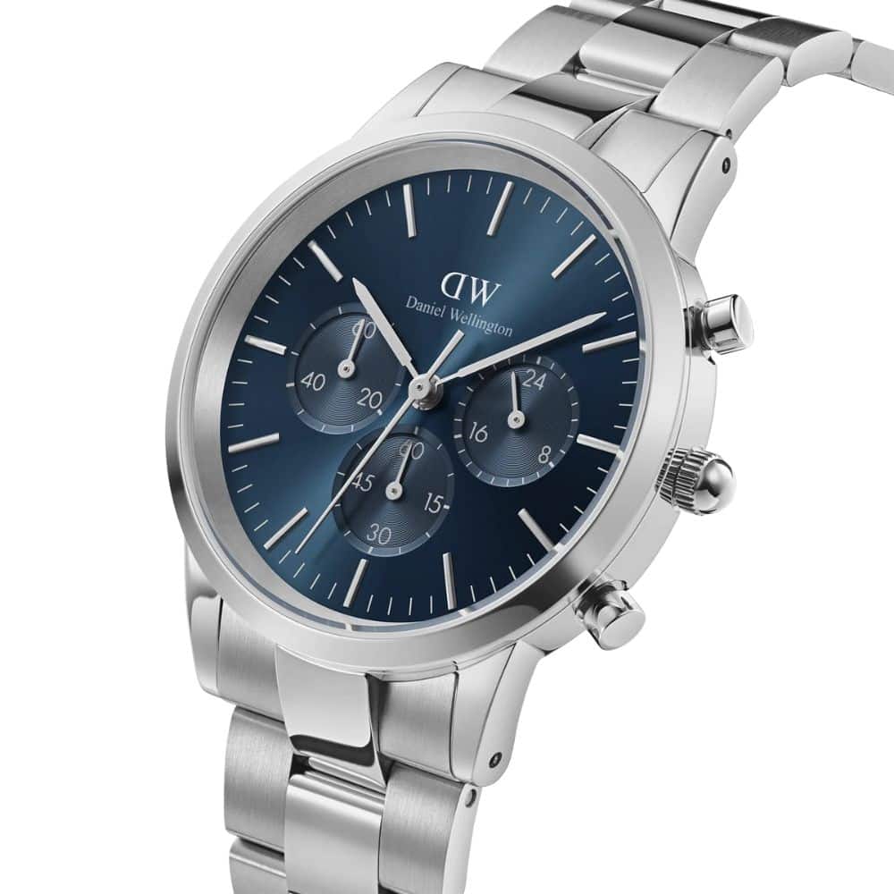 dw00100644 iconic chronograph silver 42mm watch