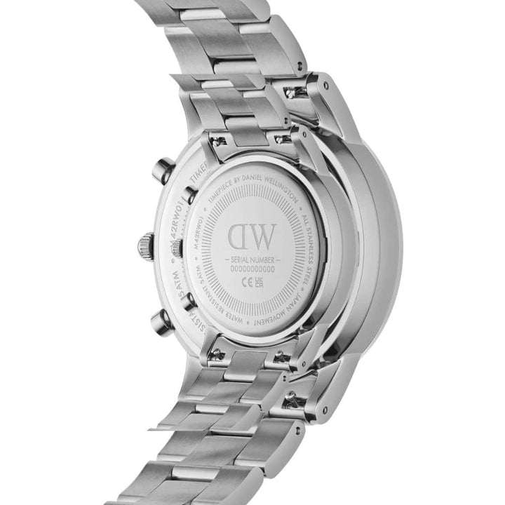 dw00100644 iconic chronograph silver 42mm watch