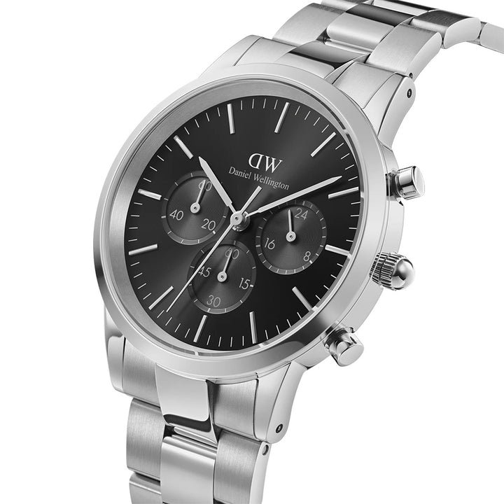 Dw iconic chronograph Link S Black Sunray
