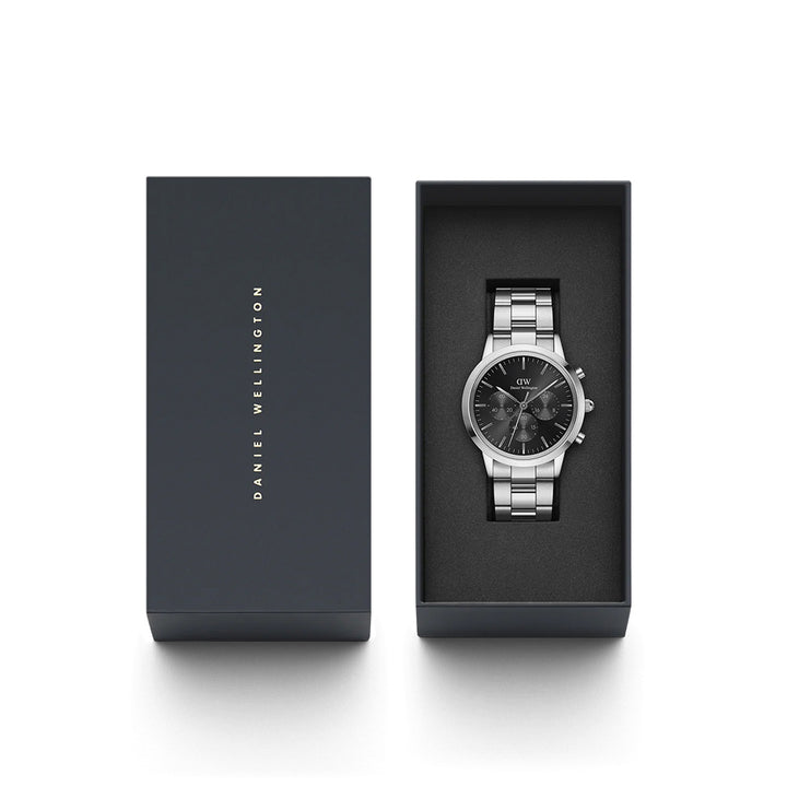 Dw iconic chronograph Link S Black Sunray