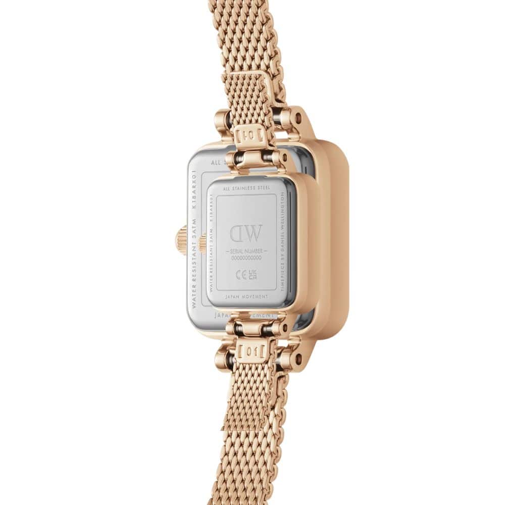 dw00100647 mini rose gold 15.4x18 frame clock,