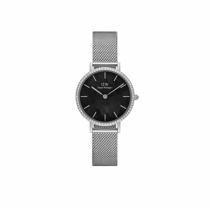 dw00100661 petite bezel silver watch 28mm