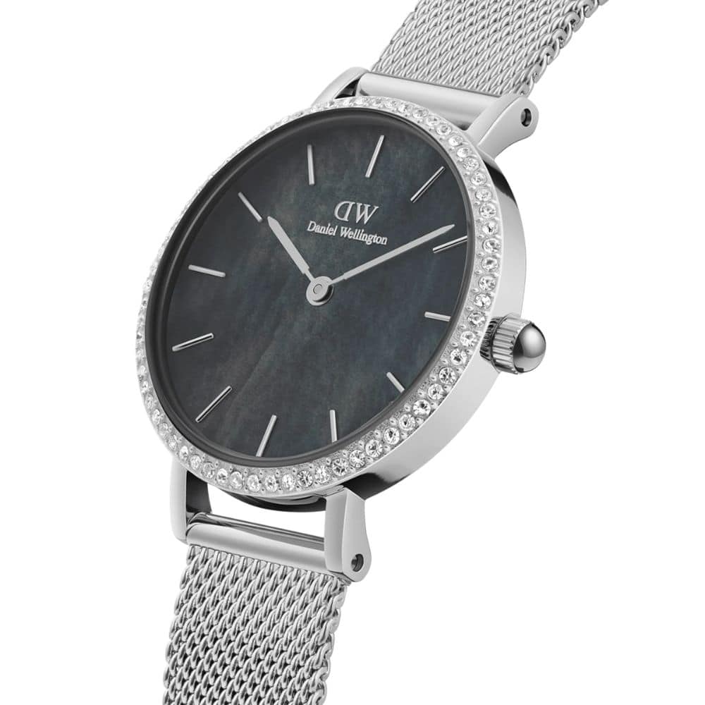 dw00100661 petite bezel silver watch 28mm