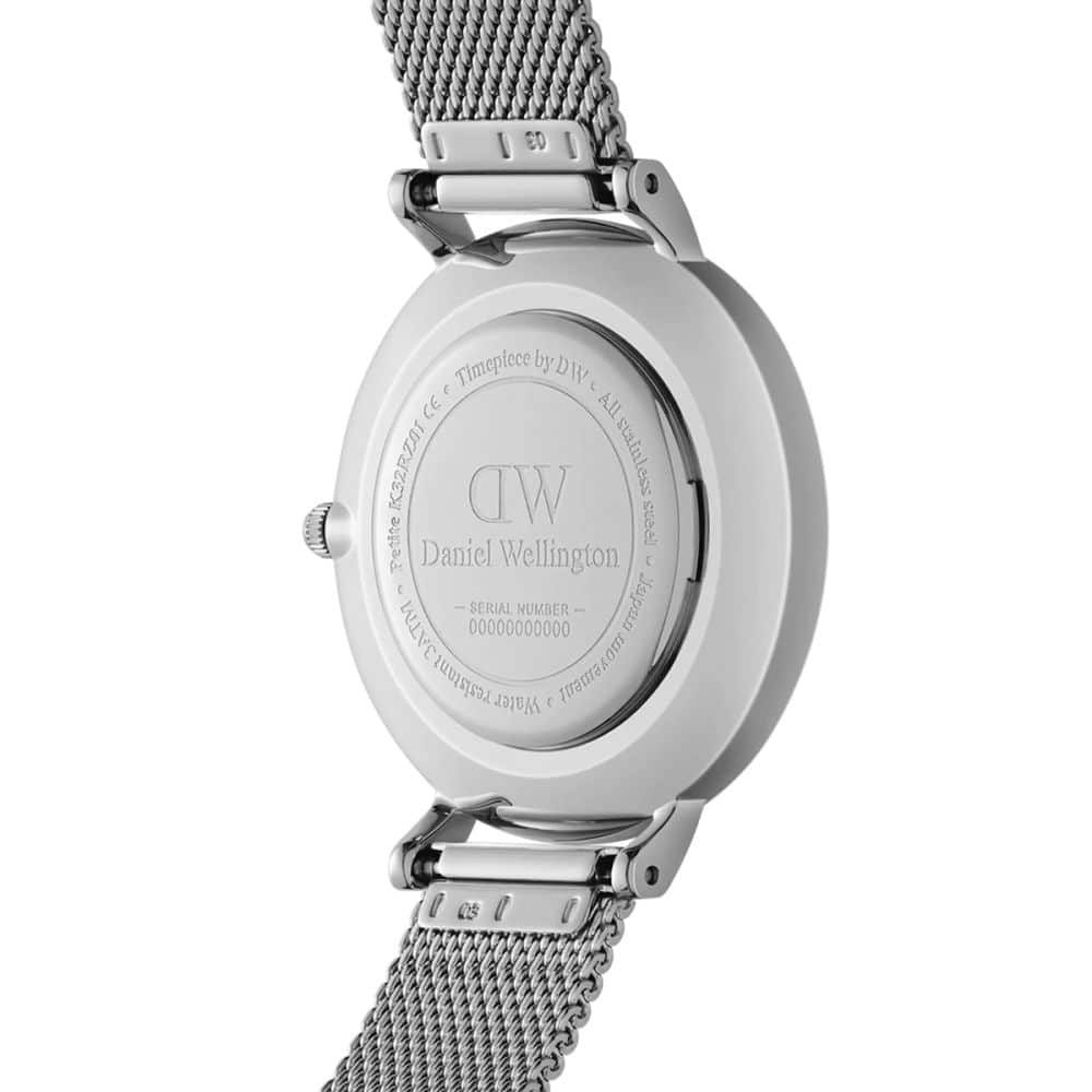 dw00100661 petite bezel silver watch 28mm