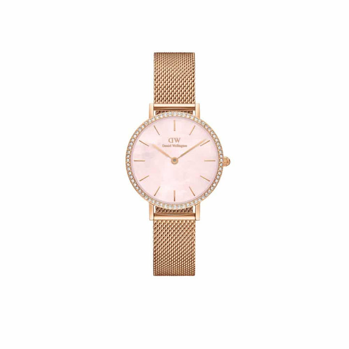 dw00100663 petite bezel rose gold watch 28mm