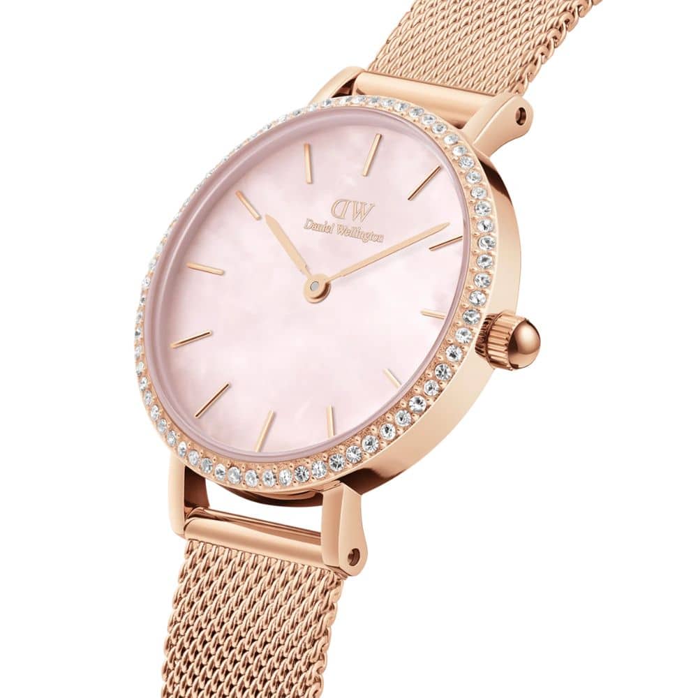 dw00100663 petite bezel rose gold watch 28mm