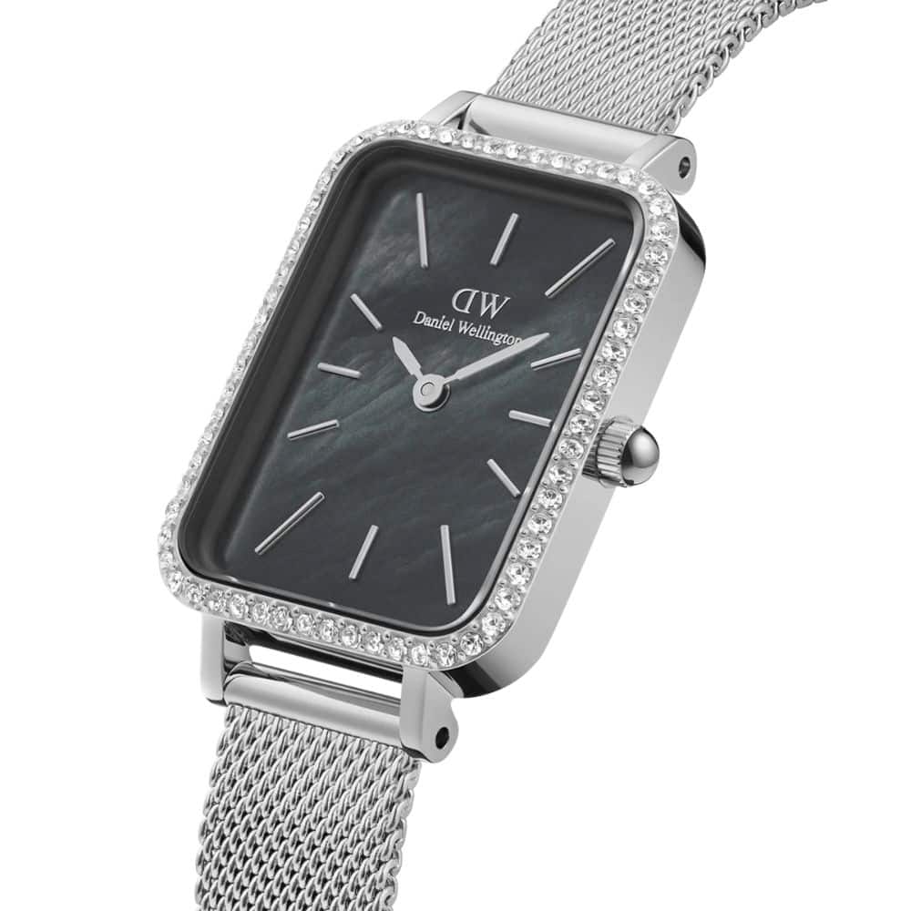 dw00100667 square bezel clock with silver lumine 20x