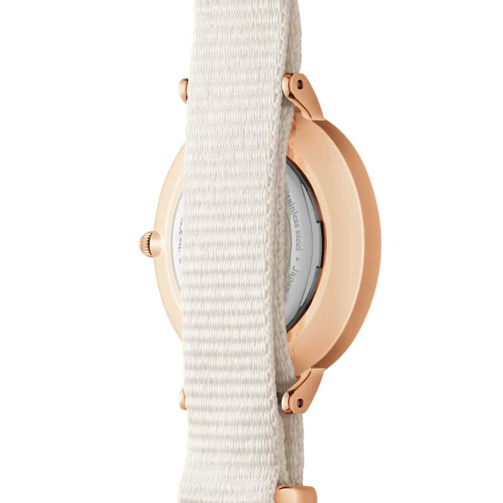 dw00100675 petite chalk nato watch size 28mm pink