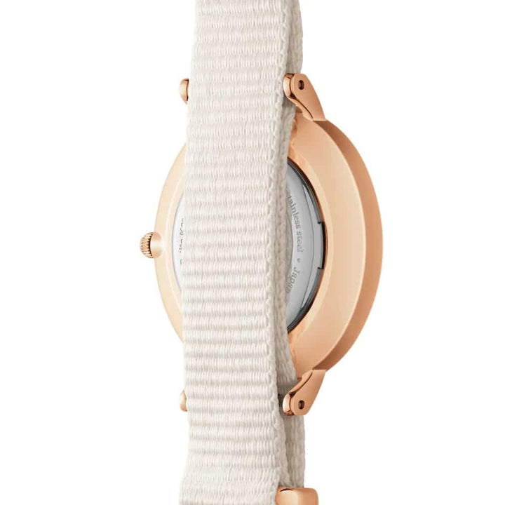 dw00100675 petite chalk nato watch size 28mm pink