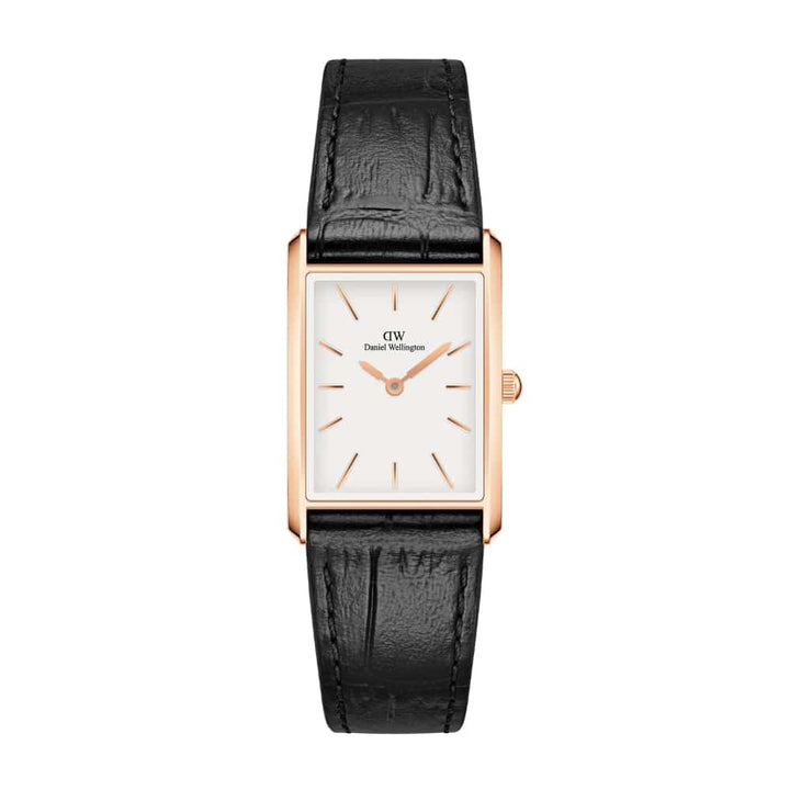 dw00100693 Bound Black Crocodile Rose Gold