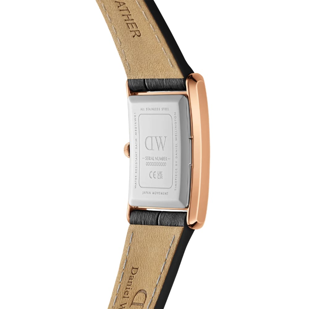dw00100693 Bound Black Crocodile Rose Gold