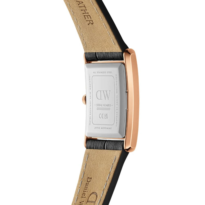 dw00100693 Bound Black Crocodile Rose Gold