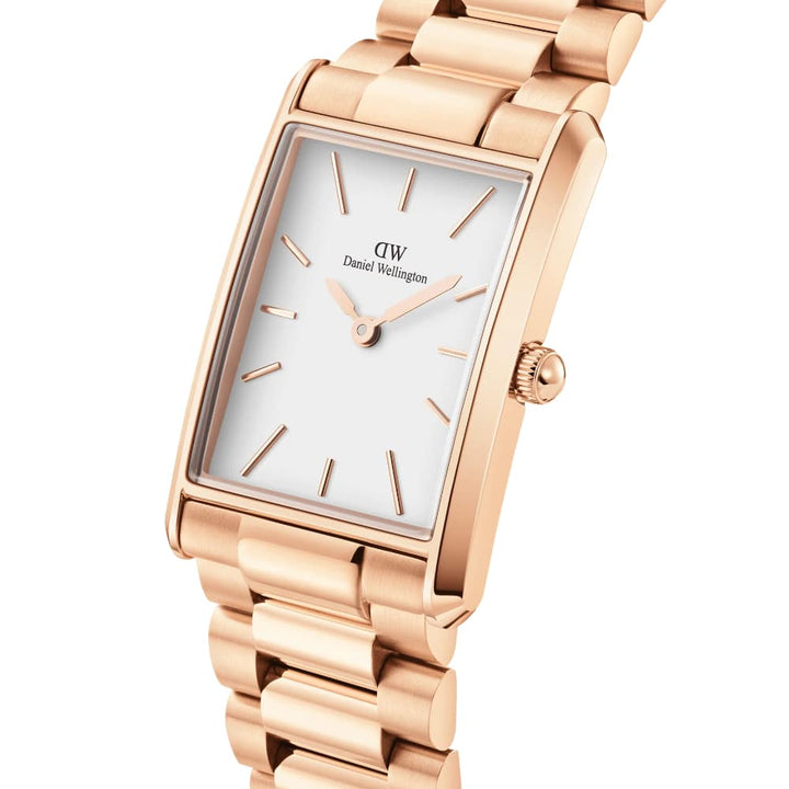 dw00100699 rectangular watch rose gold dial