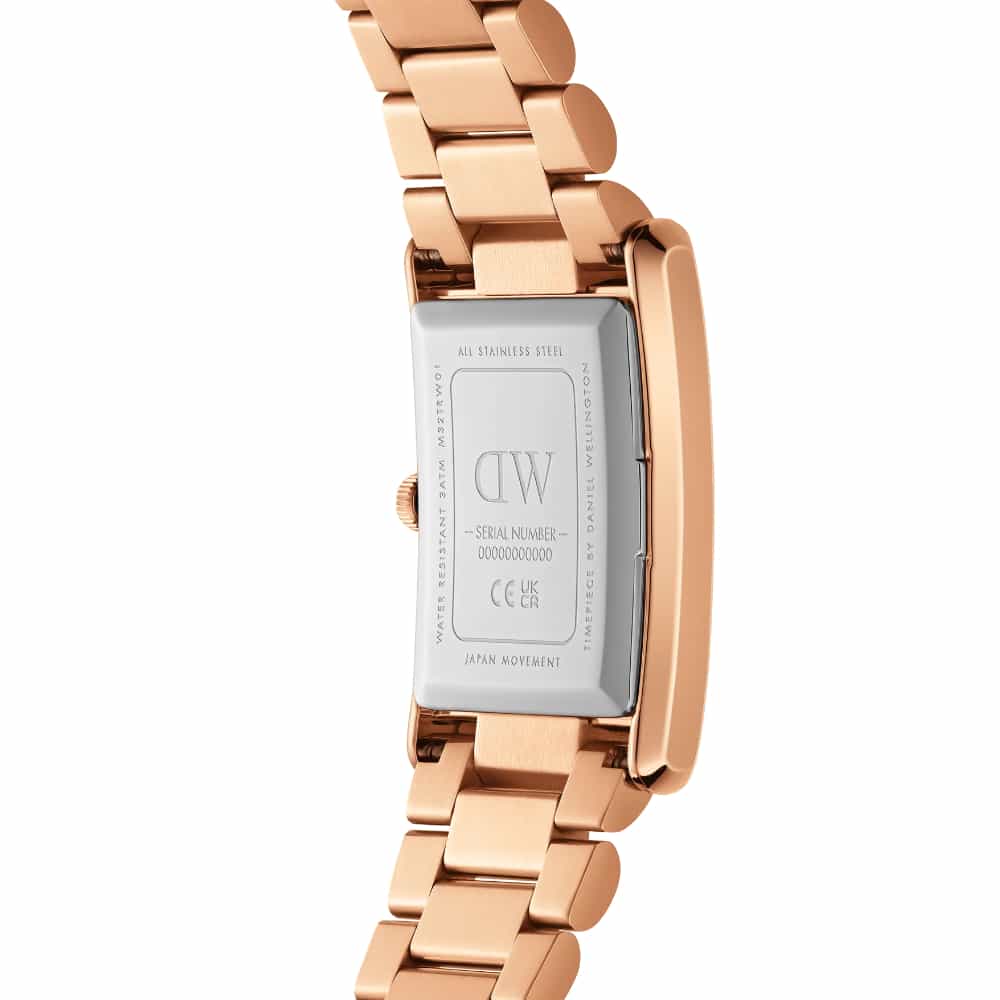 dw00100699 rectangular watch rose gold dial