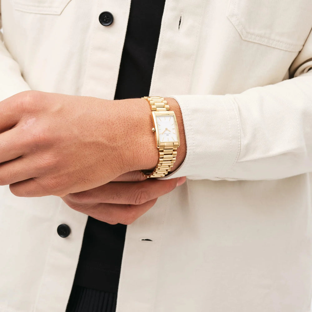 dw00100703 rectangular gold watch 35x24mm