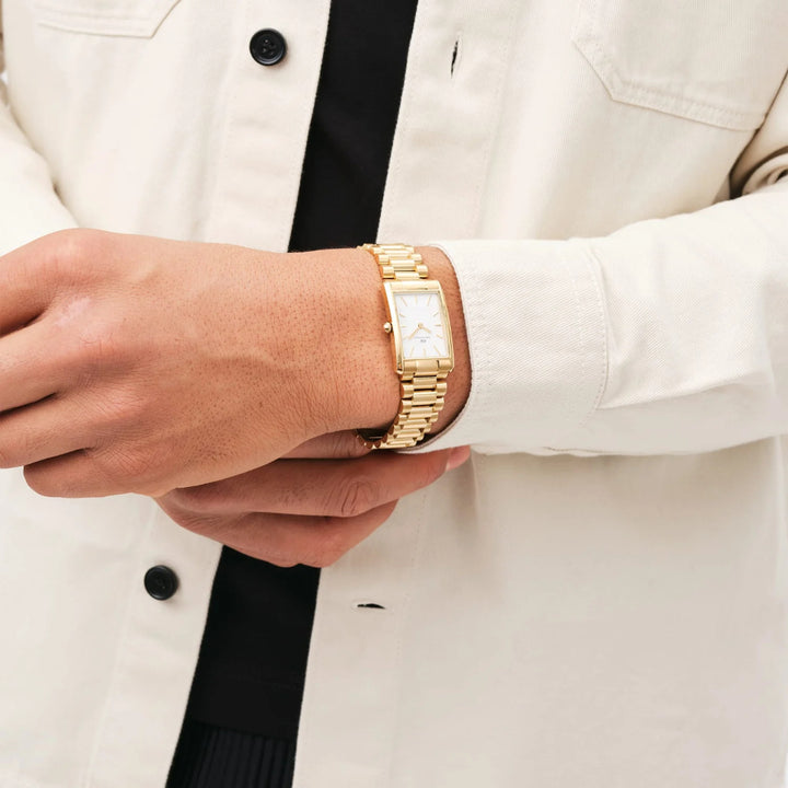 dw00100703 rectangular gold watch 35x24mm