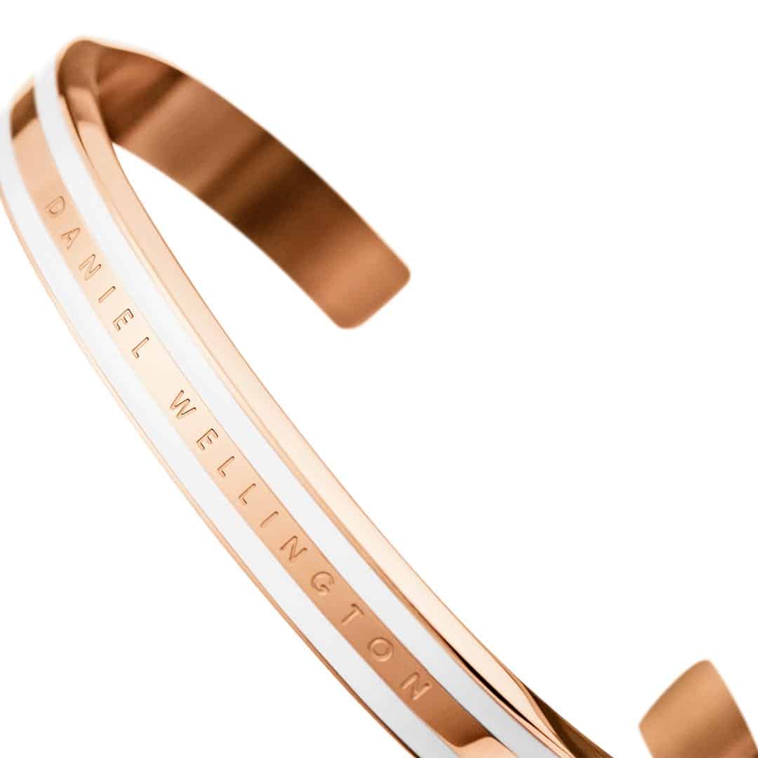 DW00400067 CLASSIC SLIM BRACELET WHITE ROSE GOLD M