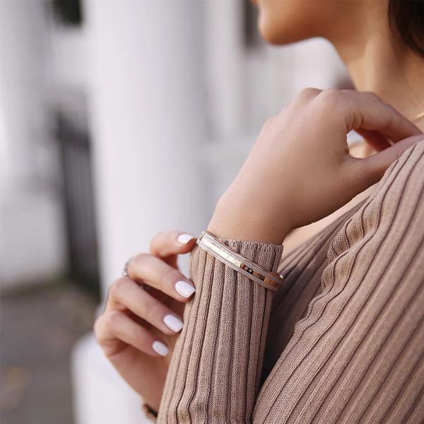 DW00400012 CLASSIC BRACELET BEIGE ROSE GOLD SMALL