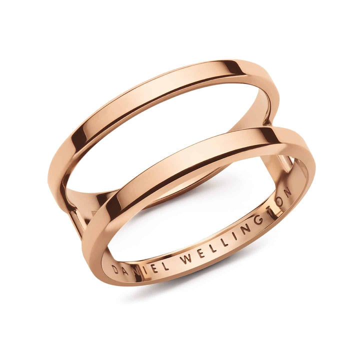 Elan dual ring rose gold