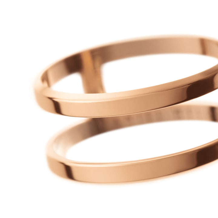 Elan dual ring rose gold