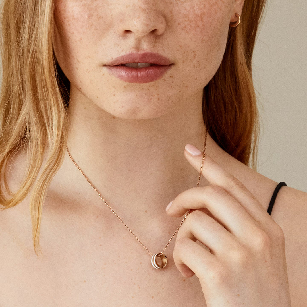 DW00400153 EMALIE NECKLACE ROSE GOLD WHITE