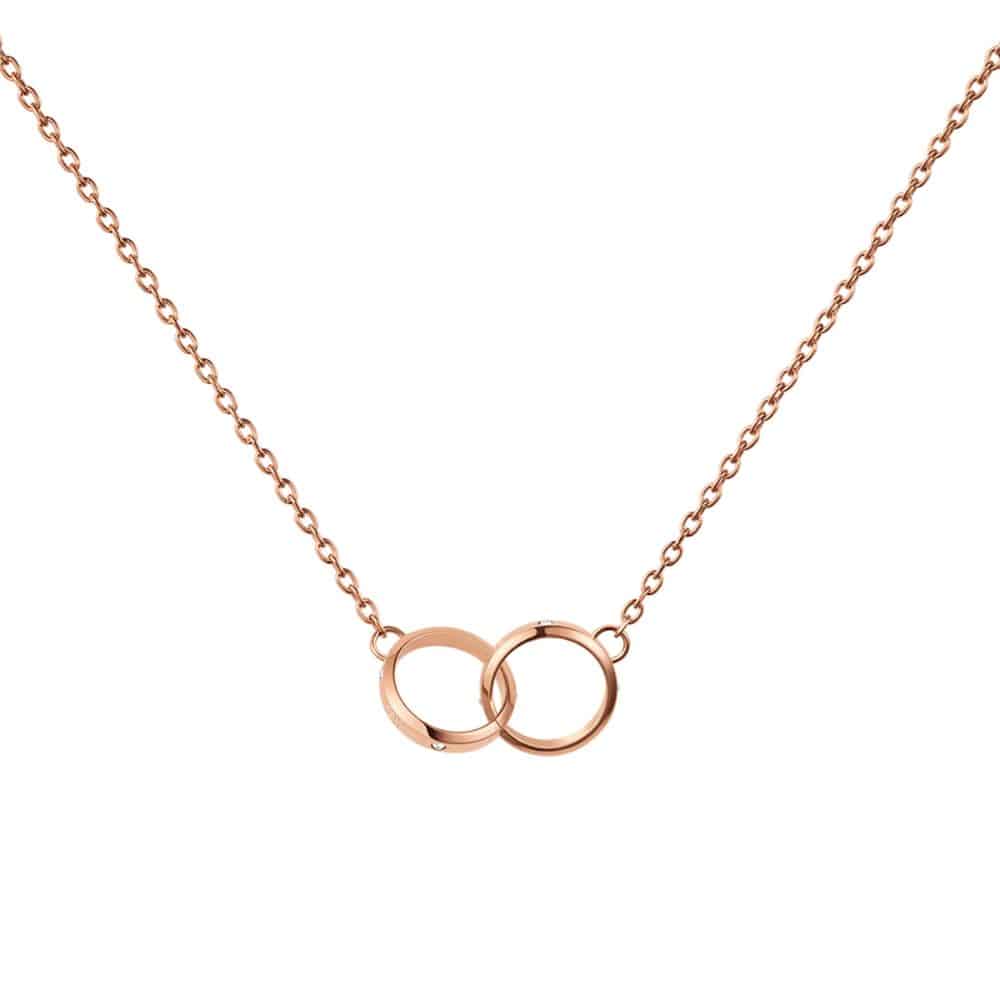 dw00400352 lumine unity necklace rose gold