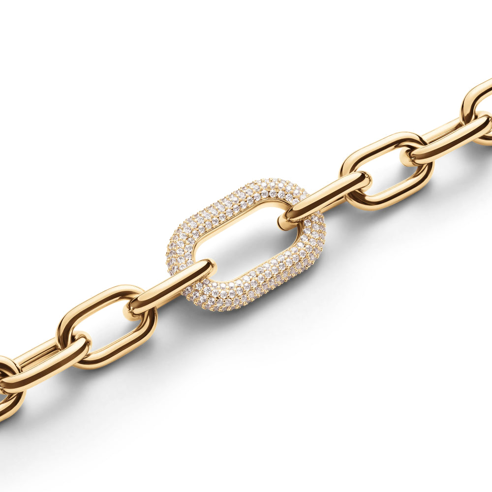 dw00400589 Dw crystal link necklace gold