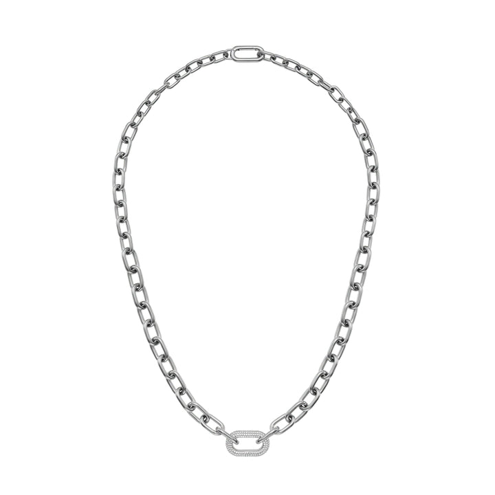 dw00400607 Dw Crystal Link Necklace Silver