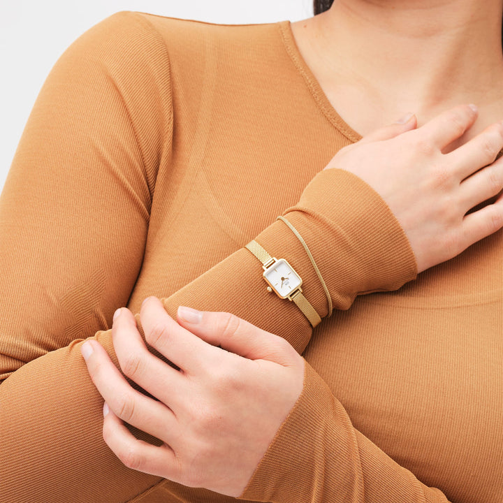 dw00400676 DW Tide Mesh Bracelet Evergold 1.8