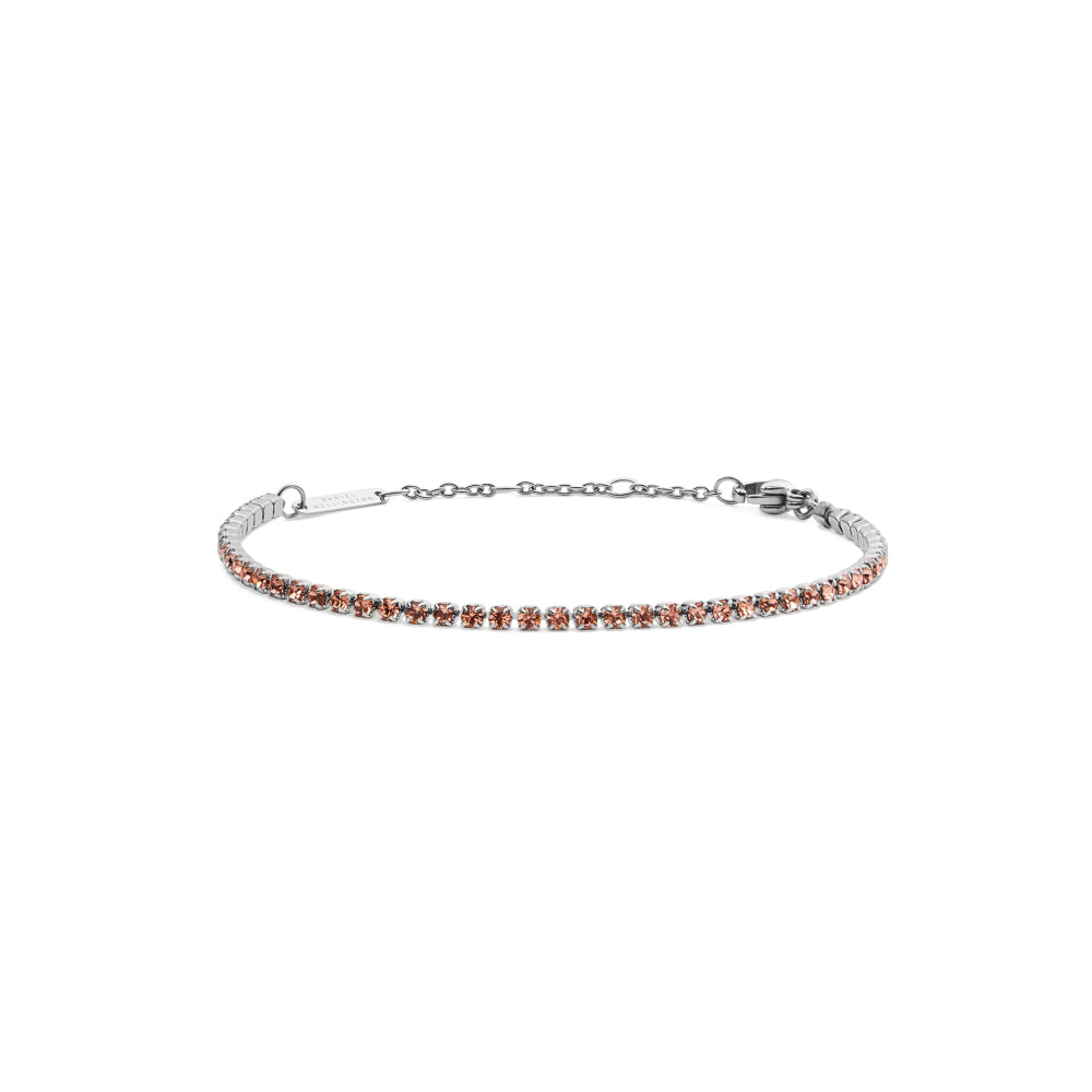dw00401111 Dw Classic Tennis Bracelet Apricot Silv