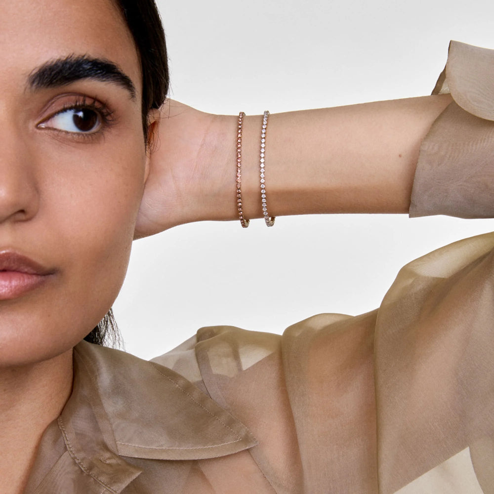 dw00401111 Dw Classic Tennis Bracelet Apricot Silv