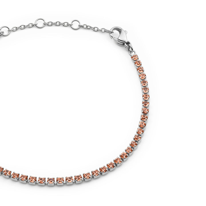 dw00401111 Dw Classic Tennis Bracelet Apricot Silv