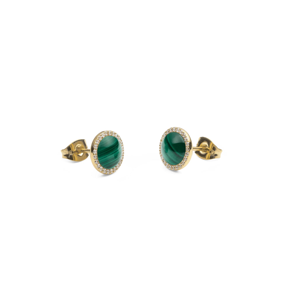 dw00401407 Dw Audrey Earrings Malachite Gold