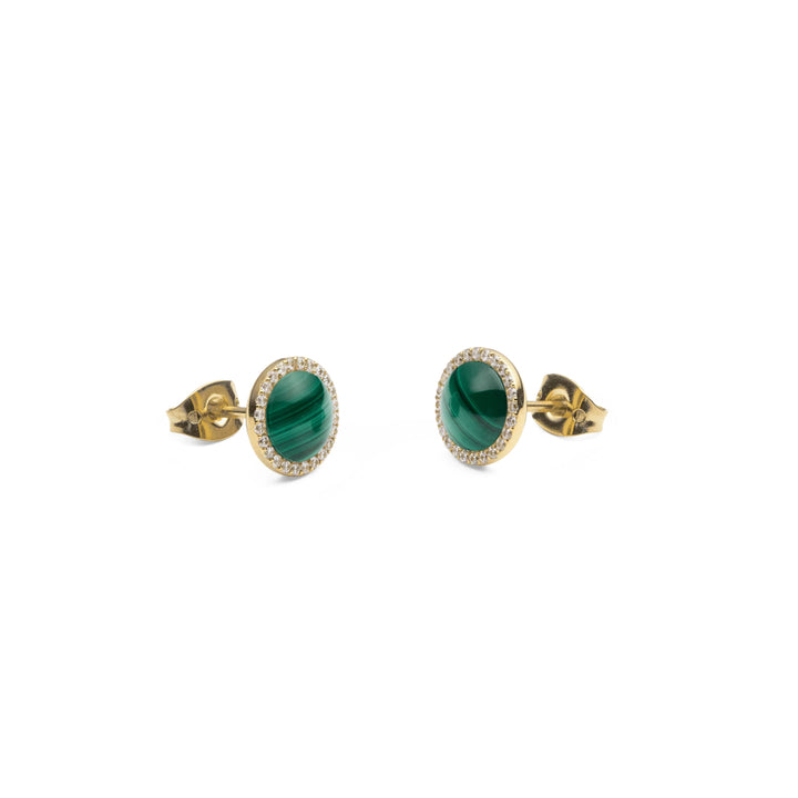 dw00401407 Dw Audrey Earrings Malachite Gold