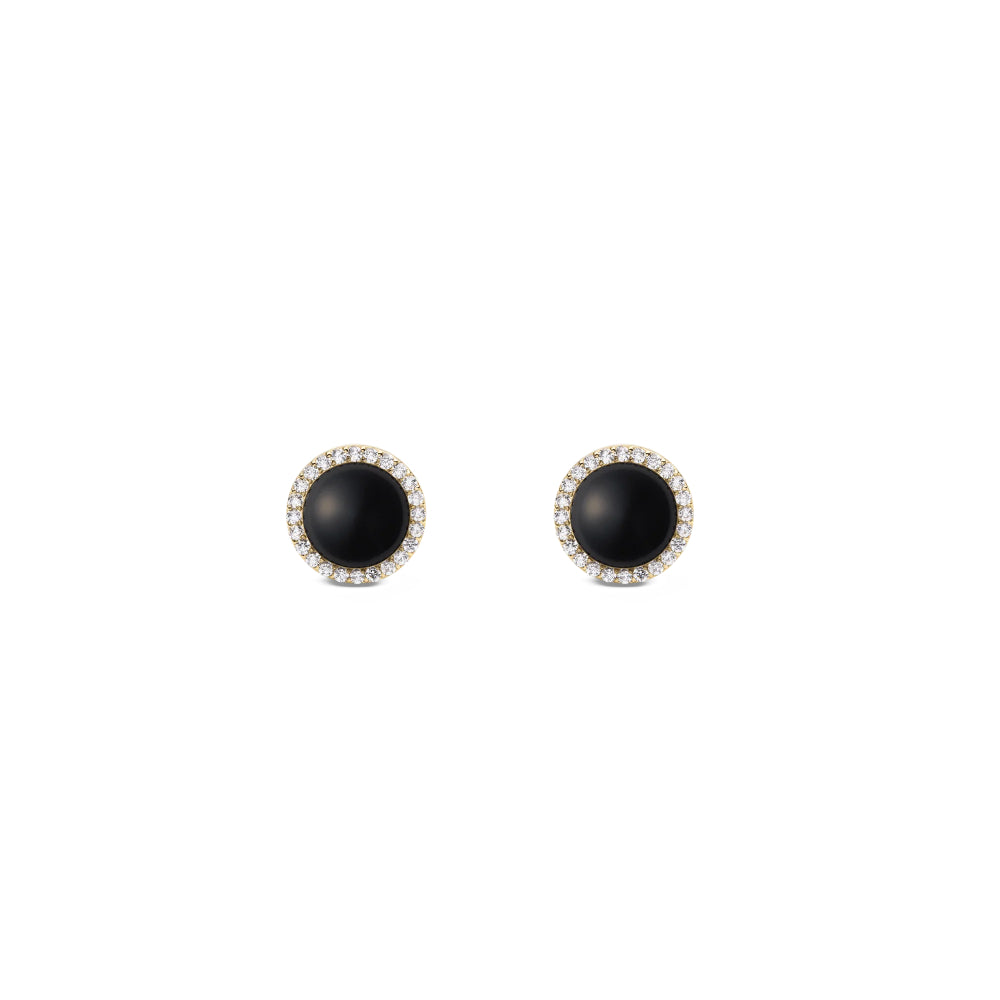 dw00401408 Dw Audrey Earrings Black Agathe Gold